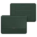 Miniatyrbillede 1 af 5: Opbevaringstaske til 11/12 tommer Notebook, PU Læder Foldbart Stativ Magnetisk Klap Laptop Sleeve Blackish Green