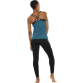 Miniatyrbilde 4 av 5: Trenings-yogatopp for kvinner med innebygd BH, sportsfitness-topper med stropper i ryggen Blue L