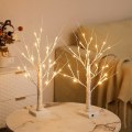 Miniatyrbillede 3 af 5: 2 stk. Hvid Birketræslys med Varm Hvid LED Kunstig Gren Bordplade Eventyrtræslys Til Hjemmefestival Bryllup Thanksgiving Juledekoration