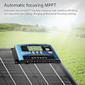 Miniatyrbillede 4 af 5: Dual USB LCD-display 12V 24V solcellepanel oplader regulator med belastning