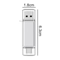 Miniatyrbillede 5 af 5: Højhastigheds 64gb Roterende Usb-drev - Otg Funktion Til Smartphones, Tablets, Pc - Hvid White 64GB
