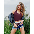 Miniatyrbillede 5 af 5: 4 Stykker Basic Trænings Crop Tanktoppe Ærmeløse Racerback Sport Tanktop Style 2 M