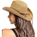Miniatyrbild 2 av 5: Kvinnors Halm Solhatt Herr Cowboy Stil Trädgårdshytt Upf 50+ Bred Brätte Sommarhatt Style 2
