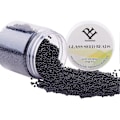 Miniatyrbillede 1 af 5: Sorte glasperler 6000 stk. 11/0 Glasperler 2 mm Runde Ponyperler Taljeperler Mini Afstandsperler