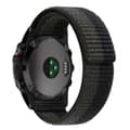 Säädettävä kellon ranneke Garmin Forerunner 965/955/945/935 -kelloon, ommeltu nylonlenkki Black Grey