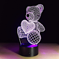Miniatyrbilde 5 av 5: 3D Optisk Illusjonslampe LED 7 Farger Berøringsbryter Skiftende Nattlys For Soverom Hjem Dekor Bryllup Bursdag Jul