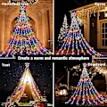 Miniatyrbilde 4 av 4: Utendørs Juledekorasjoner Fosselys 350 LED 8 Moduser Trelys Gave, Plugg inn Klar Ledning Vanntett Uteplass Lysdekor for Hjem Juletre Vi