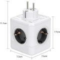 Pikkukuva 2 / 5: USB-virtapistoke, 4-osainen kuutiomallinen seinäpistoke 2 USB-liitännällä, 1 Type-C-portti, 7 in 1 -pistoke kytkimellä