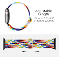 Miniatyrbild 4 av 5: Armband kompatibel med Apple Watch-rem, 38 mm, 40 mm, 41 mm, för män och kvinnor, justerbart elastiskt klockarmband kompatibelt med iWatch Series star black2 42 mm 44 mm 45 mm 49 mm