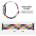 Miniatyrbilde 4 av 5: Armbånd Kompatibelt med Apple Watch-reim, 38 mm, 40 mm, 41 mm, for menn og kvinner, justerbar elastisk klokkereim kompatibel med iWatch Series red 38 mm 40 mm 41 mm