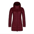 Miniatyrbillede 1 af 5: Efterår og vinter ny mode kvindelig tynd sektion lang sektion hætteklædt koreansk version af slank stor størrelse simpel jakke Wine Red XL