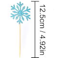 Pikkukuva 4 / 5: Frozen Kakunkoristeet, 20 kpl Lumihiutale Cupcake Koriste, Hyvää Syntymäpäivää Kakunkoristesetti, Hopea ja Sininen Syntymäpäiväkakun Koriste