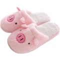 Miniatyrbillede 1 af 5: Dame Herre Hjemmesko Varme Indendørs Udendørs Plysforing Skridsikre Hjemmesko 1pink Pig 6.57.5