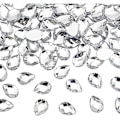 Miniatyrbild 1 av 5: 250 st 18x13mm Tårförmade Akryl Rhinestones med Behållare Transparenta Akryl Juveler Dekorationer Kristaller Platta Bak Akryl Juveler för Kostymtillverkning