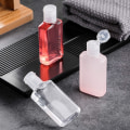 Miniatyrbild 4 av 5: 50 st transparenta tomma reseflaskor 30 ml/ 1 oz flip-lock tom behållare bärbar påfyllningsbar flip-top flaskor för resor utomhus