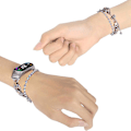 Miniatyrbilde 4 av 4: Erstatningsarmbånd for Xiaomi Mi Band 7, to rader armbånd i rustfritt stål, smartklokkearmbånd Silver Gold