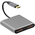 Miniatyrbillede 1 af 5: Usb Type C Laptop Docking Station Dual Display Hdmi Dual Display Usb 3.0 Hub Adapter Dock