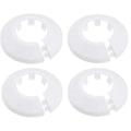 Pikkukuva 1 / 5: 4 kpl Seinälaipan ulkohalkaisija Laippa Helppo asennus Muovinen patterin peitelevy Vesiputken viemärilinjan suojus Kaulus Seinäputken suojus Koristelu Pi White 23mm