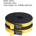 Miniatyrbild 3 av 5: Skumgummitätningstejp 6 mm (b) x 1,5 mm (t) Fönsterdörr Drag Excluder Air Black 20x8mm