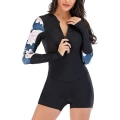Miniatyrbillede 1 af 5: Dame Heldragt Badedragt Langærmet Rash Guard Dame Våddragt Atletisk Black 2939 M