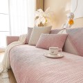 Miniatyrbild 1 av 5: 2023 Nytt Sofföverdrag Chenille Sofföverdrag För 3-Sits Soffa Överkast, Halkskydd L-formad Sofföverdrag, Möbelskydd Sofföverdrag För Sittkudde Soffa Pink Sofa cushion 70x90cm
