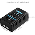 Miniatyrbillede 3 af 3: B3 20w 1.6a Pro Balance Lader Til 2s 3s 7.4v11.1v Lithium Lipo-sort