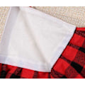 Miniatyrbilde 5 av 5: 48-tommers juletre skjørt Buffalo Plaid Ruffled Jute Tre Skjørt Rustikk Juleferie Dekor