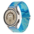 Miniatyrbillede 2 af 3: Nylon Urrem til Coros Pace 2/Apex 42mm, 20mm Mønstret Justerbar Flettet Løkke Rem Ocean Blue
