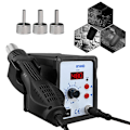 Miniatyrbillede 3 af 5: 858D 700W LED Digital Display Justerbar Antistatisk Loddekolbe Varmluft Varmepistol Reparationsstation med Dyser, Jordledning