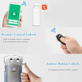 Miniatyrbilde 3 av 5: Smart Dørlås, Mobil Wifi Smart Dørlås, Usynlig Nøkkelfri Fjernkontroll Elektronisk Lås med 4 Fjernkontroller