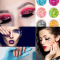 Miniatyrbillede 3 af 5: Neglekunst Hul Flash Sequin, 12-farvet Holografisk Flash Blandet Hjerteformet Valentinsdag Negle Decal Set5