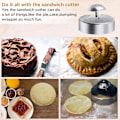 Miniatyrbilde 2 av 3: Sandwichkutter og forsegler for barn, rund sandwichkutter i rustfritt stål, sandwichforsegler og skorpefjerner, sandwichmaker, sandwichkutter for å lage