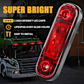 Miniatyrbilde 5 av 5: 4 stk. LED Front Bakre Sidemarkeringslys 12v For Lastebil Campingvogn Lastebil Bobil Markeringslys (rød)
