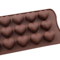 Miniatyrbillede 4 af 5: Bamutu Hjerte Silikone Chokoladeform 2 Stykker 15-hulrums Hjerteformet Chokoladeform Non-stick Silikone Slikforme Håndlavede DIY Voks Smelteforme Valen