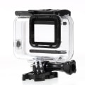 Miniatyrbilde 1 av 5: Vanntett hus for GoPro Hero 7, med berøringsfølsom bakdør, hvit / sølv