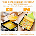 Miniatyrbild 3 av 5: Silikonspatel pannkaksspade omelettspatel vändare för ägg fisk pannkaka pizza och biff bred mjuk pizzaspade non-stick värmebeständig kök Clear Green Large