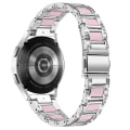 Miniatyrbilde 2 av 3: Urrem i rustfritt stål + resin for Huawei Watch GT 2 42mm / Watch 2 / Honor Magic Watch 2 42mm Sliver  Pink