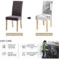 Miniatyrbilde 3 av 5: Moderne 4-delt Stretch Stoltrekk Vaskbart Spisestoltrekk Spisestol