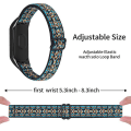 Miniatyrbild 2 av 5: Stretchig nylon anti-scratch justerbar handledsrem för Xiaomi Mi Band 3/4, med svart klockram Style 4