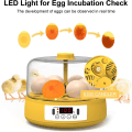 Miniatyrbild 4 av 5: Äggkläckare för kläckning av ägg, digital mini helautomatisk äggkläckare 6 ägg, inbyggd LED-ägglysning, uppfödare för kycklingar, ankor, fåglar