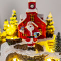 Miniatyrbillede 4 af 5: 2023 Ny Opgradering Julelandsby LED Belyste Huse Med Figurer Til Juletræspynt, Landsbykollektion Til Juleferie Hjem Dec blue