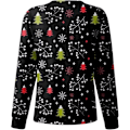 Miniatyrbilde 2 av 3: Dame Skrubjakke Trykt Jul Trykte Skrubjakker For Kvinner Høst Skrub Topper Jul Grafisk Sykepleiejakker 2XL C