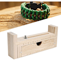 Miniatyrbild 2 av 5: Armbandstillverkningsställ, justerbar längd träarmbandsjigg med låda 2 klämma, handgjord träf ram vävning hantverksverktygssats för gör-det-själv-dekoration