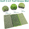 Miniatyrbild 2 av 5: 3-i-1 golfmatta med träningsputtar och trätee för inomhus- och utomhusträning