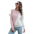 Miniatyrbillede 2 af 5: Dame design kontrastfarve twist tredimensionel sweater løs efterår og vinter langærmet Pink L
