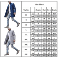 Miniatyrbillede 2 af 2: Herre Vinter Uld Trenchcoat Overtøj Casual Formel Frakke Langærmet Jakke Blue S