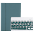Miniatyrbillede 1 af 5: Til Samsung Galaxy Tab S9 X710/X716B/X718U Bluetooth Tastatur Etui PU+TPU Flip Tablet Cover Pen Holder Dark Green