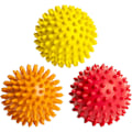 Miniatyrbild 1 av 5: Spikiga massagebollar för fot, rygg, muskler - 3 mjuka till fasta spikade massagerullar för plantar fasciit, triggerpunktsbehandling, träning, yo