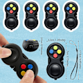 Miniatyrbild 2 av 5: 4 stycken Fidget Game Controller-plattor, Nyckelringsfidget för vuxna och tonåringar, Mini Handhållen Cam Fidget Pad Cube Ångest- och Stressreducerande Sinnesleksak med 8
