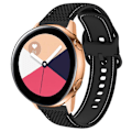 Pikkukuva 2 / 4: Silikoninen vaihtoranneke ompeleella Samsung Galaxy Watch 5 40mm/44mm /Watch 5 Pro 45mm -kelloon Black  White Line